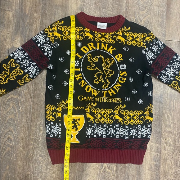NWT Game of Thrones. GOT I Drink & I Know Things Christmas Sweater Adult S - Picture 3 of 6